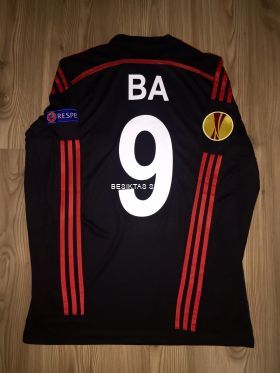 Besiktas # 9 BA LS Away Match Jersey 2014/15 ( UEFA UEL Badge + UEFA Respect Badge ) Size L